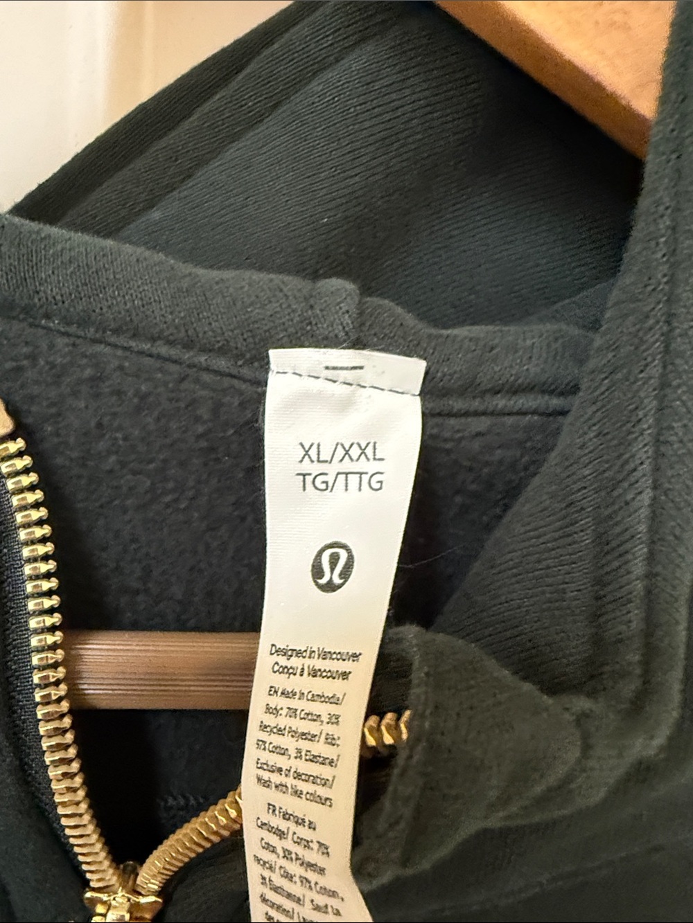 EUC Lululemon Half-zip Overside Scuba Women's Dark Green XL/XXL - Picture 2 of 6